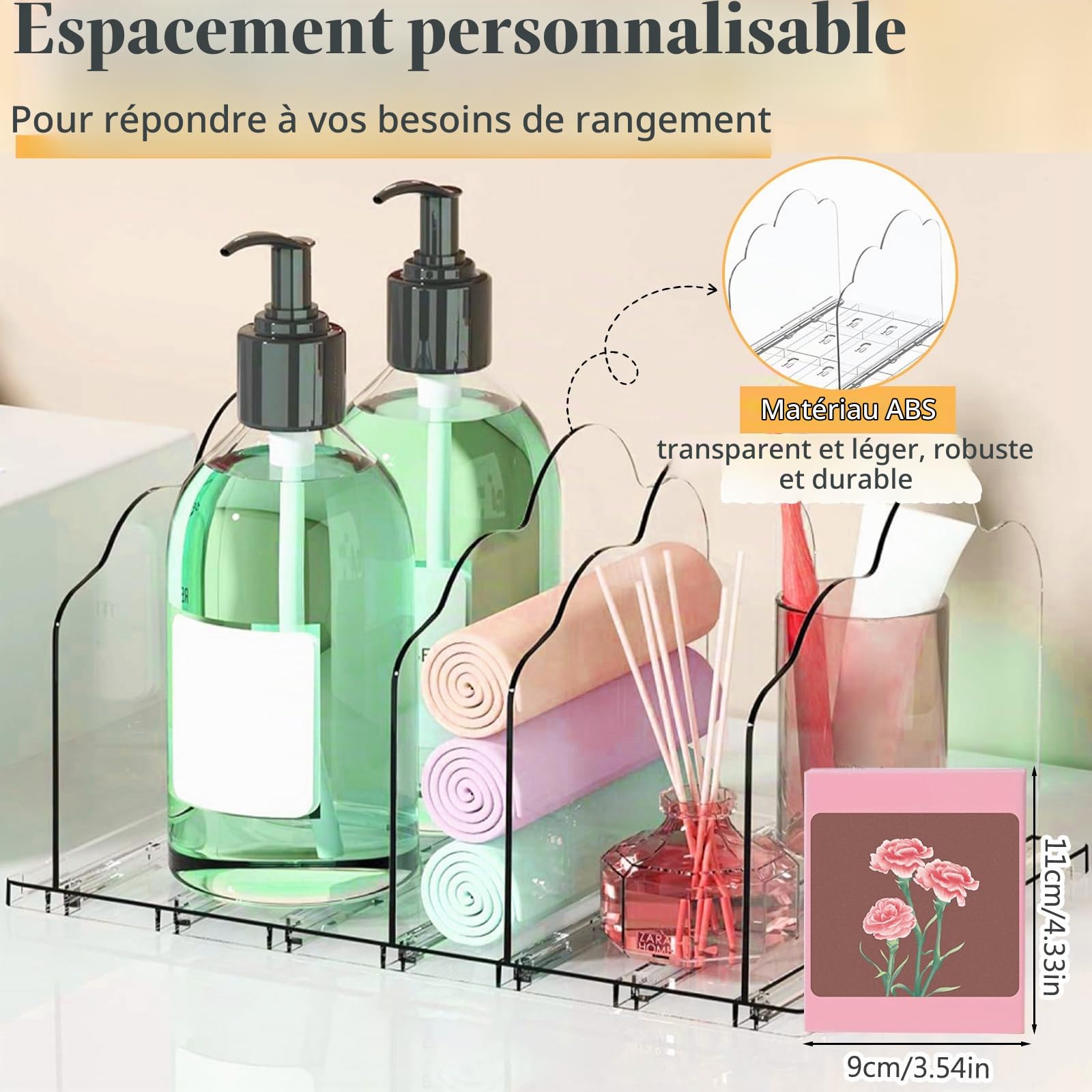 JOYBOY Rangement Sac a Main en Plastique,Organisateur de Sac à Main pour Placard,Separateur Etagere Multifonction,Séparateur de Penderie Réglable pour Chambre Cuisine,Magasin,Bureau Separateur