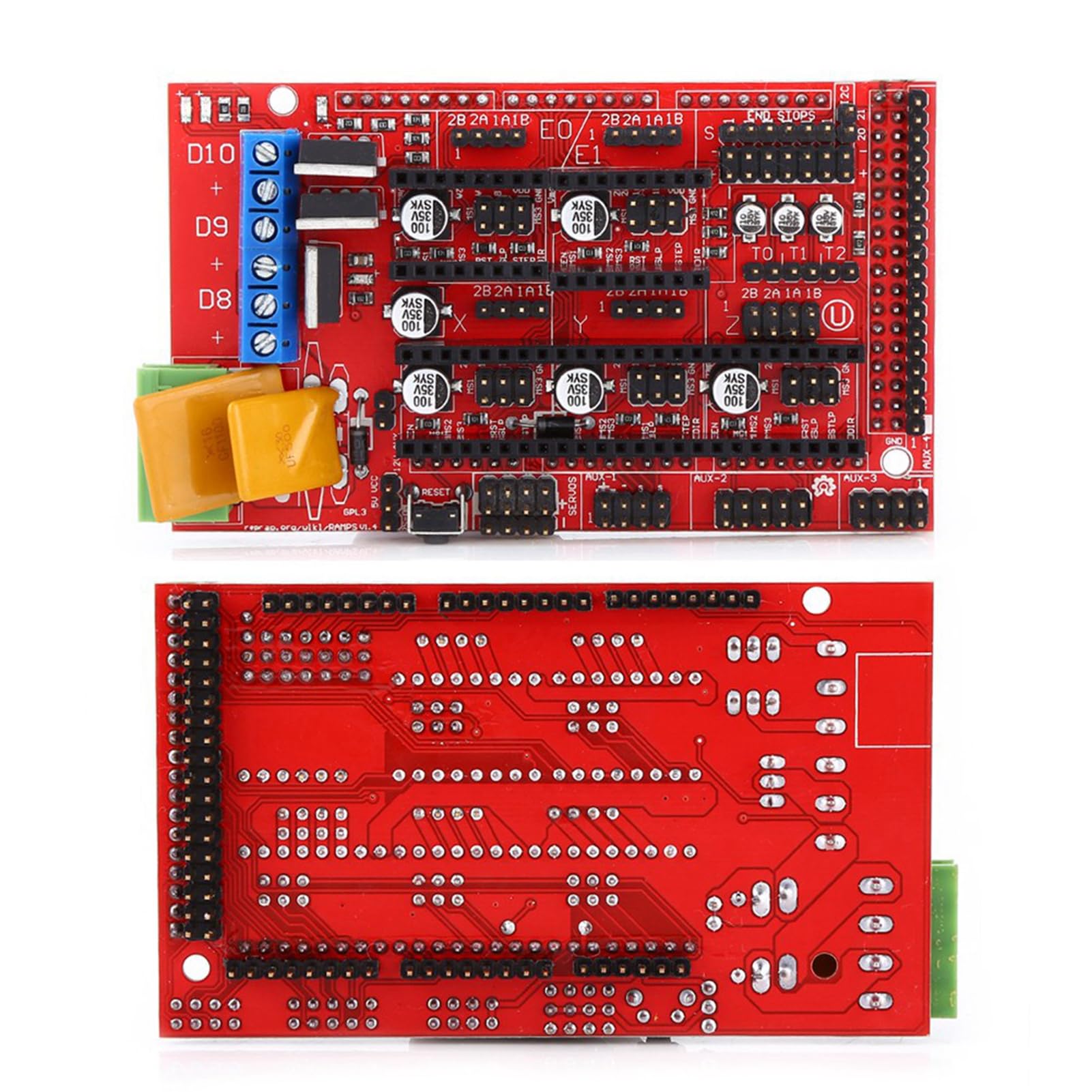 Kit stampante 3D, Kit RAMPS 1.4 con LCD- Controller stampante 3D + R3 + A4988 con dissipatore USB Calbe Jumper Kit