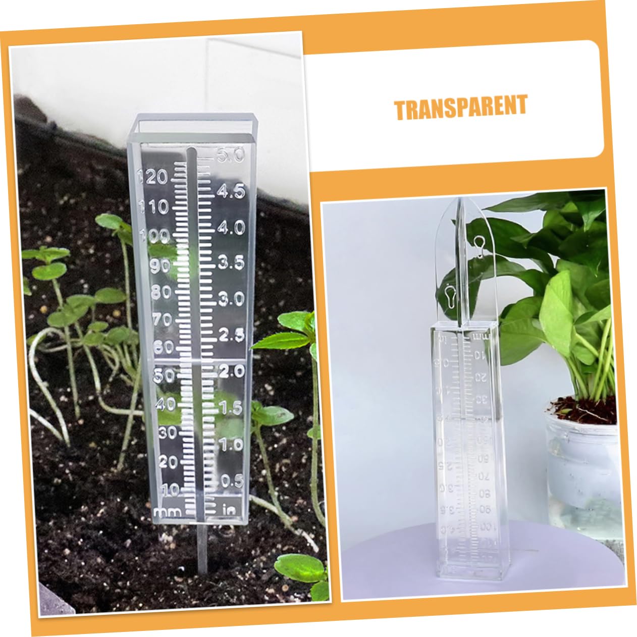 YARNOW 6pezzi Pluviometro in Plastica Per Esterni Strumento Misurazione Della Pioggia Letture Chiare Adatto Per Giardino e Cortile Design Resistente Intemperie Precipitazioni Per Del