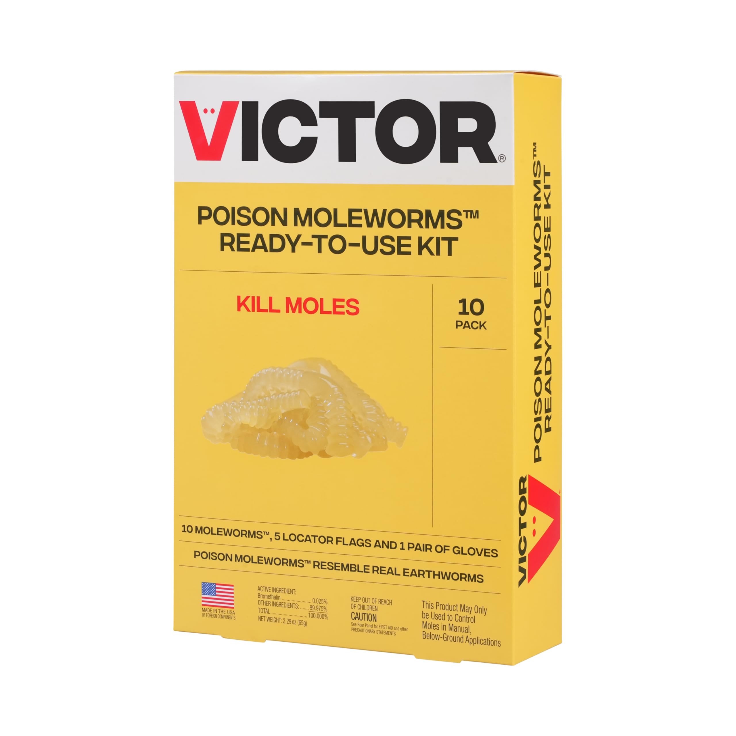 Victor M6009 Poison Moleworms, Yellow For Rodents