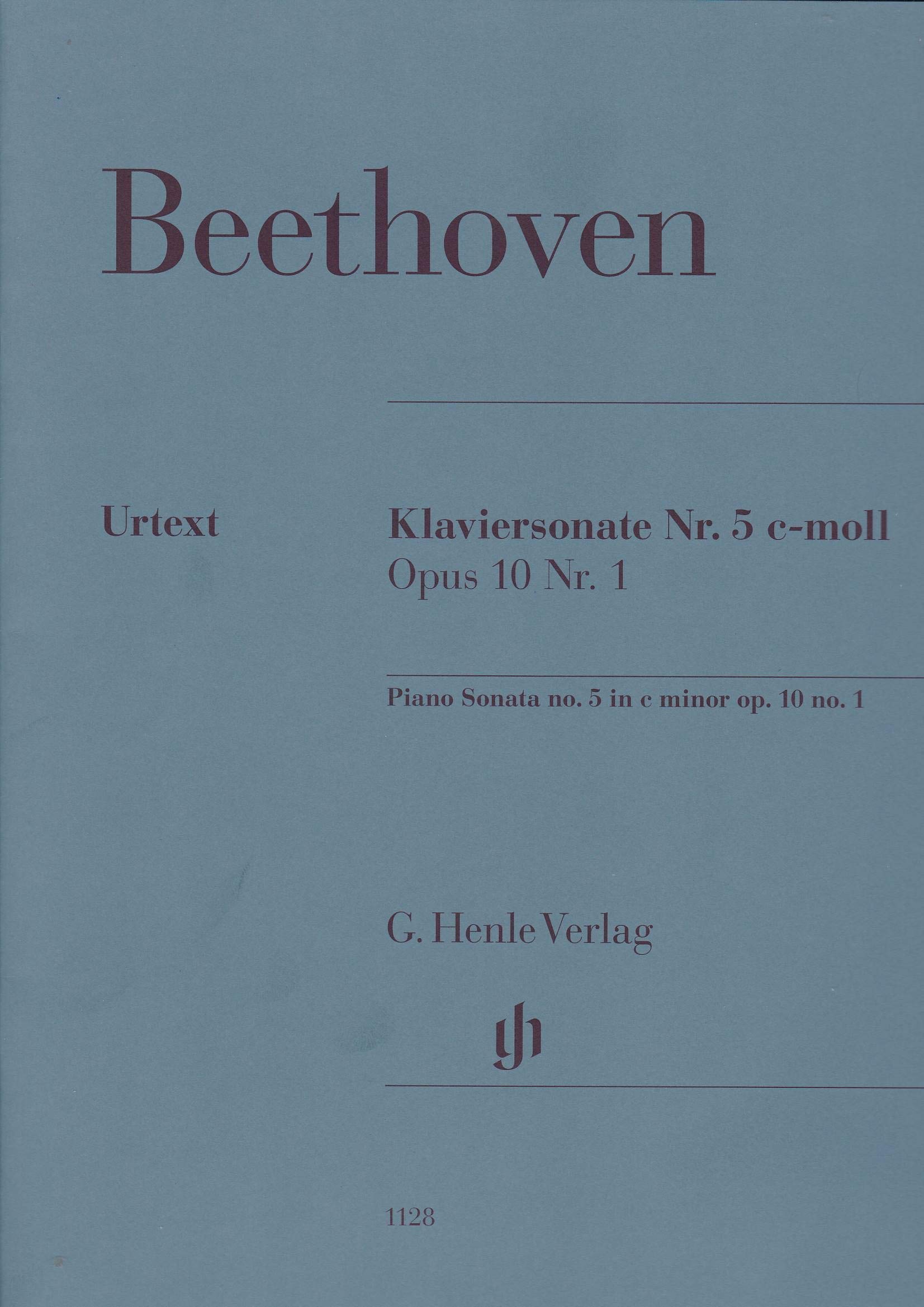 Beethoven, Ludwig van - Klaviersonate Nr. 5 c-moll op. 10 Nr. 1: Instrumentation: Piano solo