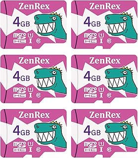 ZenRex 4GB 6 Pack Micro SD Card Class 6 MicroSDHC High Speed Memory Card for Tablet Camera Data Storage
