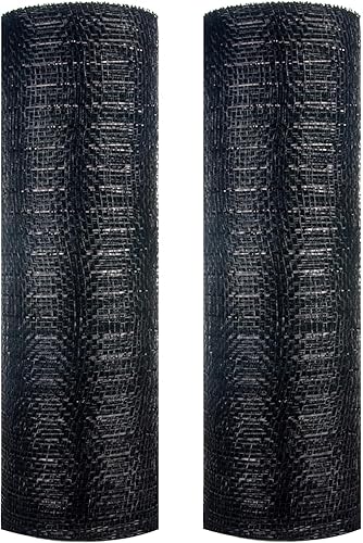 2 rollos de cintas decorativas de malla de polietileno de 10 pulgadas x 30 pies cada rollo de cinta de malla metálica para árbol de Navidad, rollos