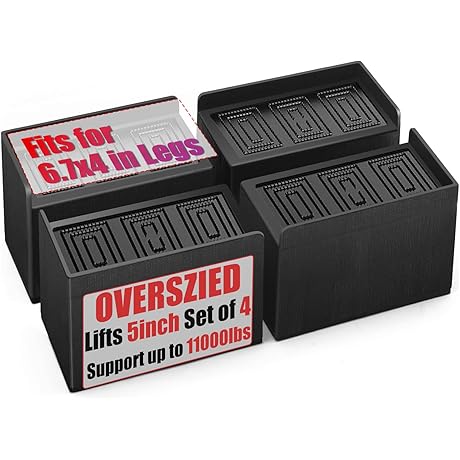 11,000 lbs Heavy-Duty Mattress Risers: Achieve Optimal Bed Height and Support