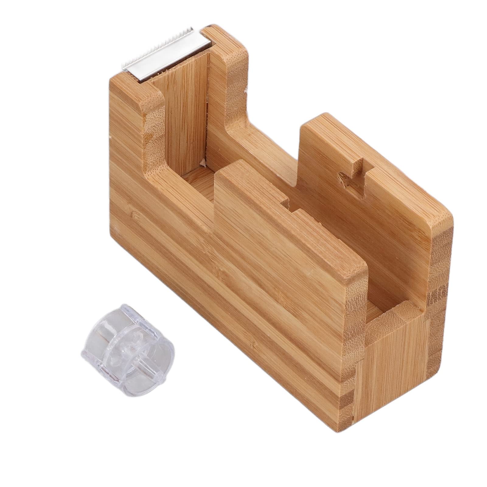 Wood Tape Cutter Holder Tape Dispenser Heavy Duty Weighted Base Sellotape Refills and Dispenser Adhesive Roll Base Stationery Tool