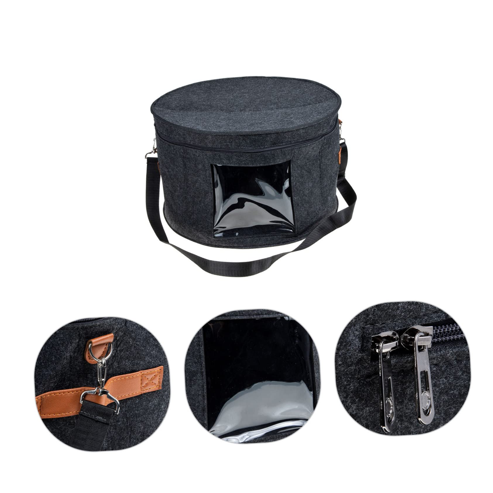 PRETYZOOM Box Hat Storage Bucket Hat Holder Caps Lids Hat Case Organizer Clothes Underwear Storage Cases Underwear Finishing Holder Hat Travel Case Household Hat Case Felt