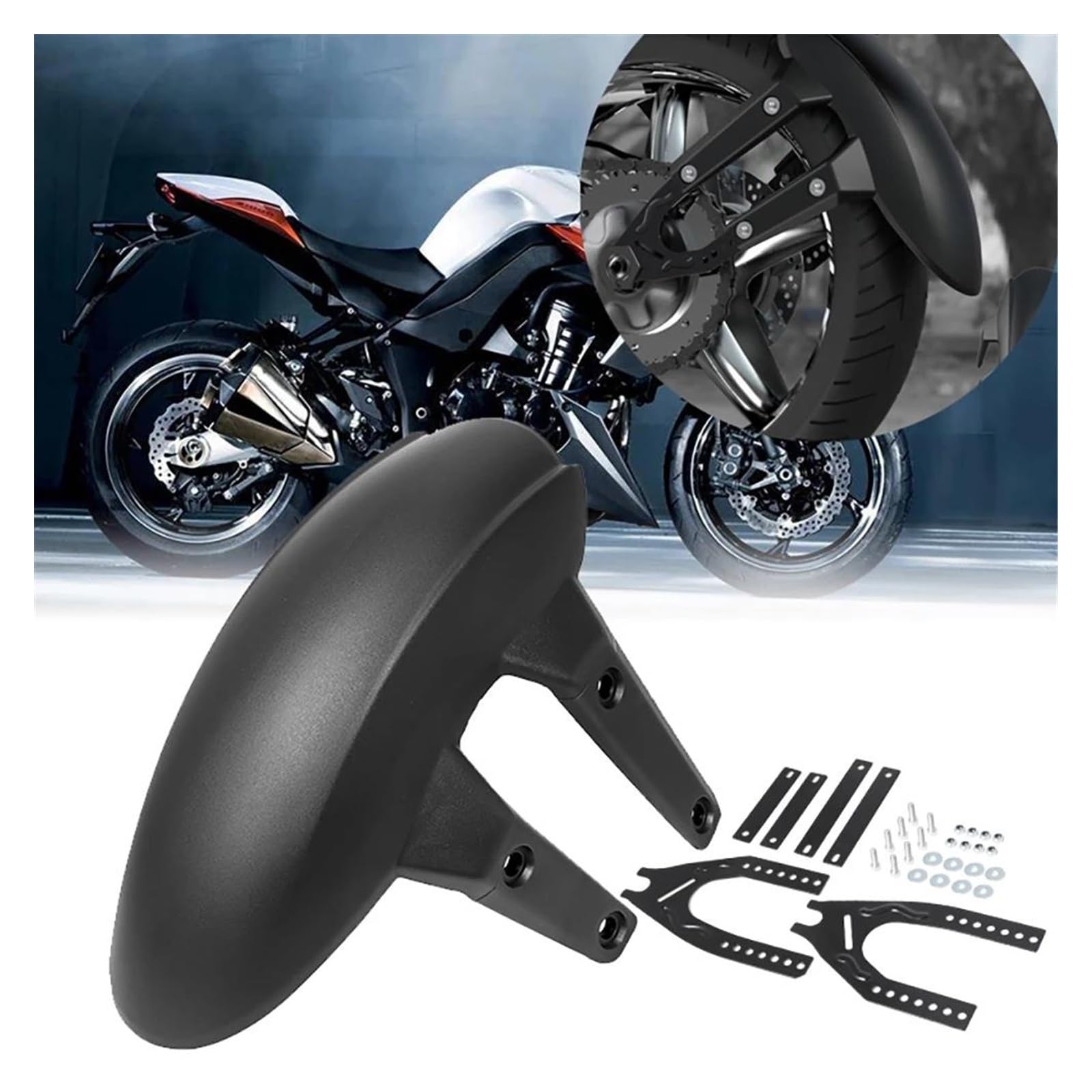 Parafango Parafango Moto Nero Parafango Posteriore Ruota Paraspruzzi Parafango Moto Per GS125 Per GN125 Copertura Parafango