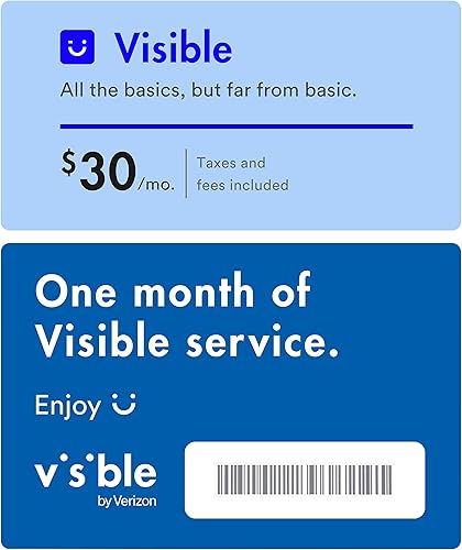 Visible Servicio prepago de un mes y tarjeta SIM Plan de datos ilimitado visible