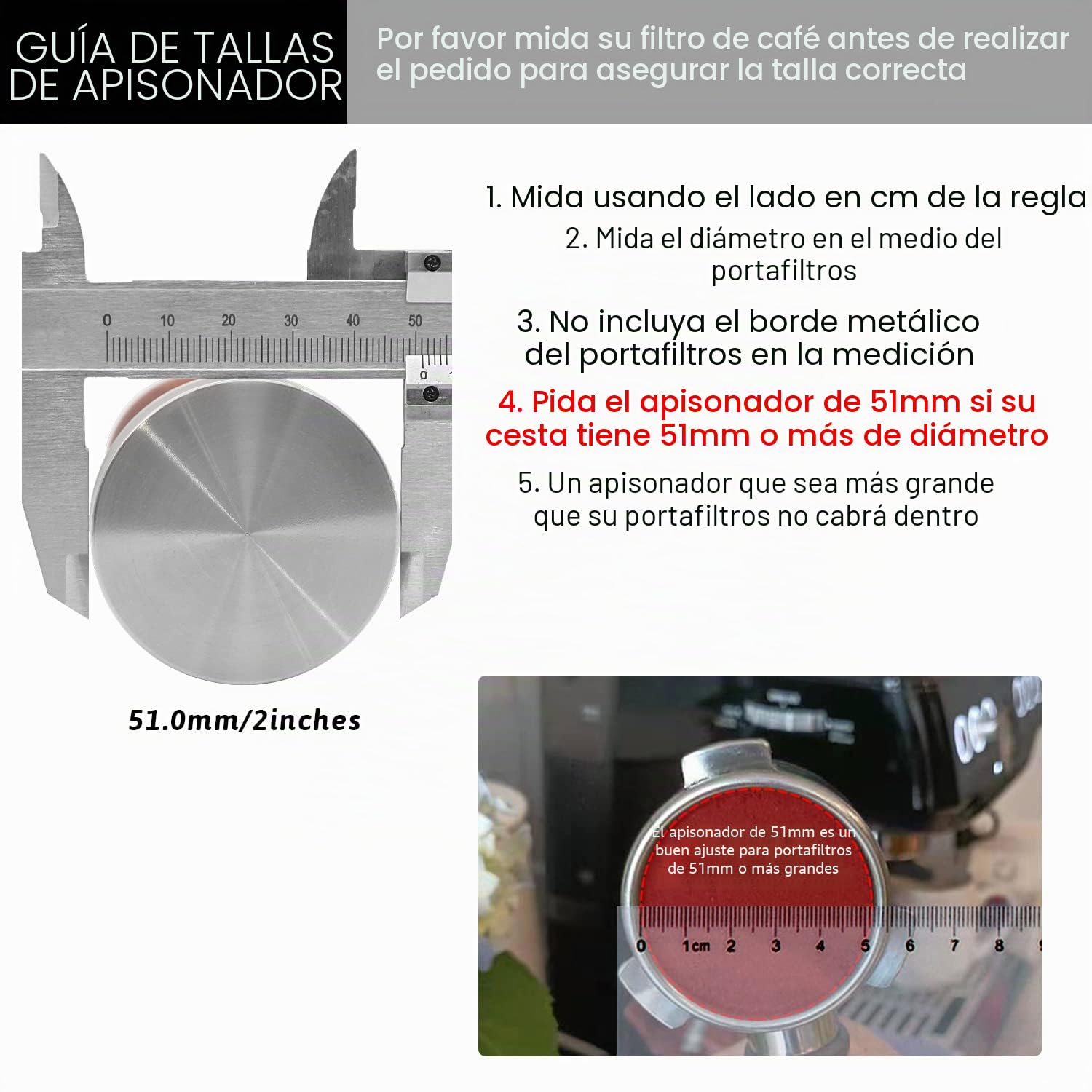 51mm Tamper Set Prensadores de Café 51mm de acero Inoxidable con Alfombrilla Cafe, Jarra de Leche (350 ml), Toalla de Barista Para Cafetera Express Portafiltro Accesorios Barista