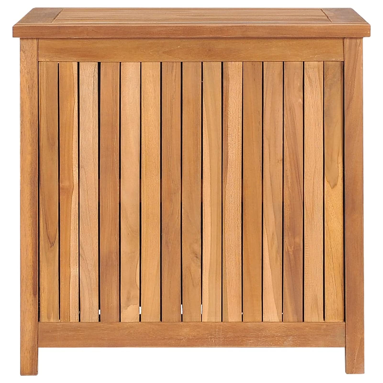 Festnight Auflagenbox Holz Garten Gartenbox Klein Kissenbox Kissentruhe Aufbewahrungsbox Gartentruhe Gerätebox Tischtruhe für Indoor und Outdoor 60x50x58 cm Massivholz Teak