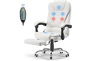 Heated Massage Office Chair with Footrest Massage & Heat Function