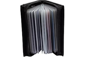 Leatherboss Card and Picture Wallet with Zipper