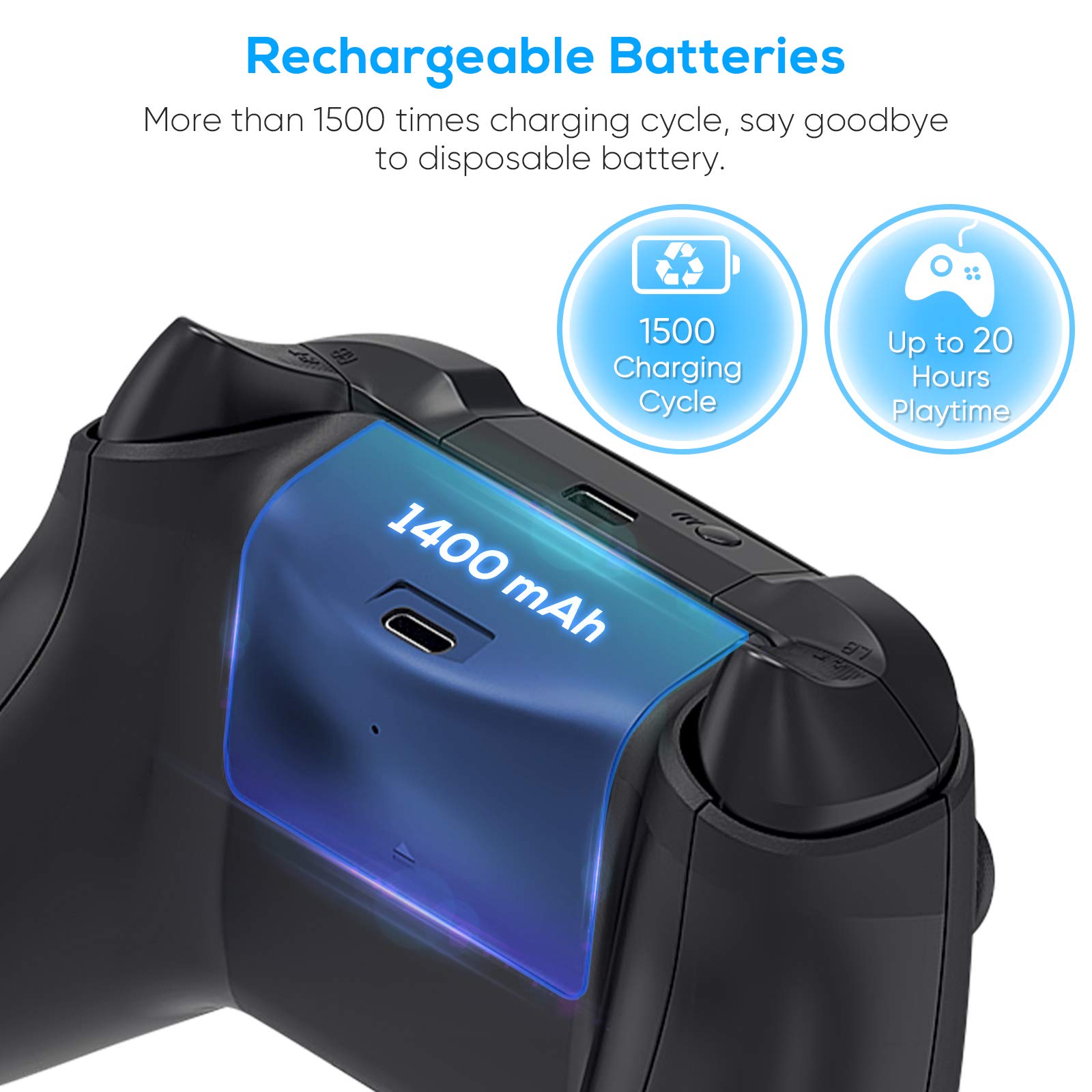 FYOUNG Stacja dokująca z wentylatorem chłodzącym i baterią 1400mAh do Xbox Series S