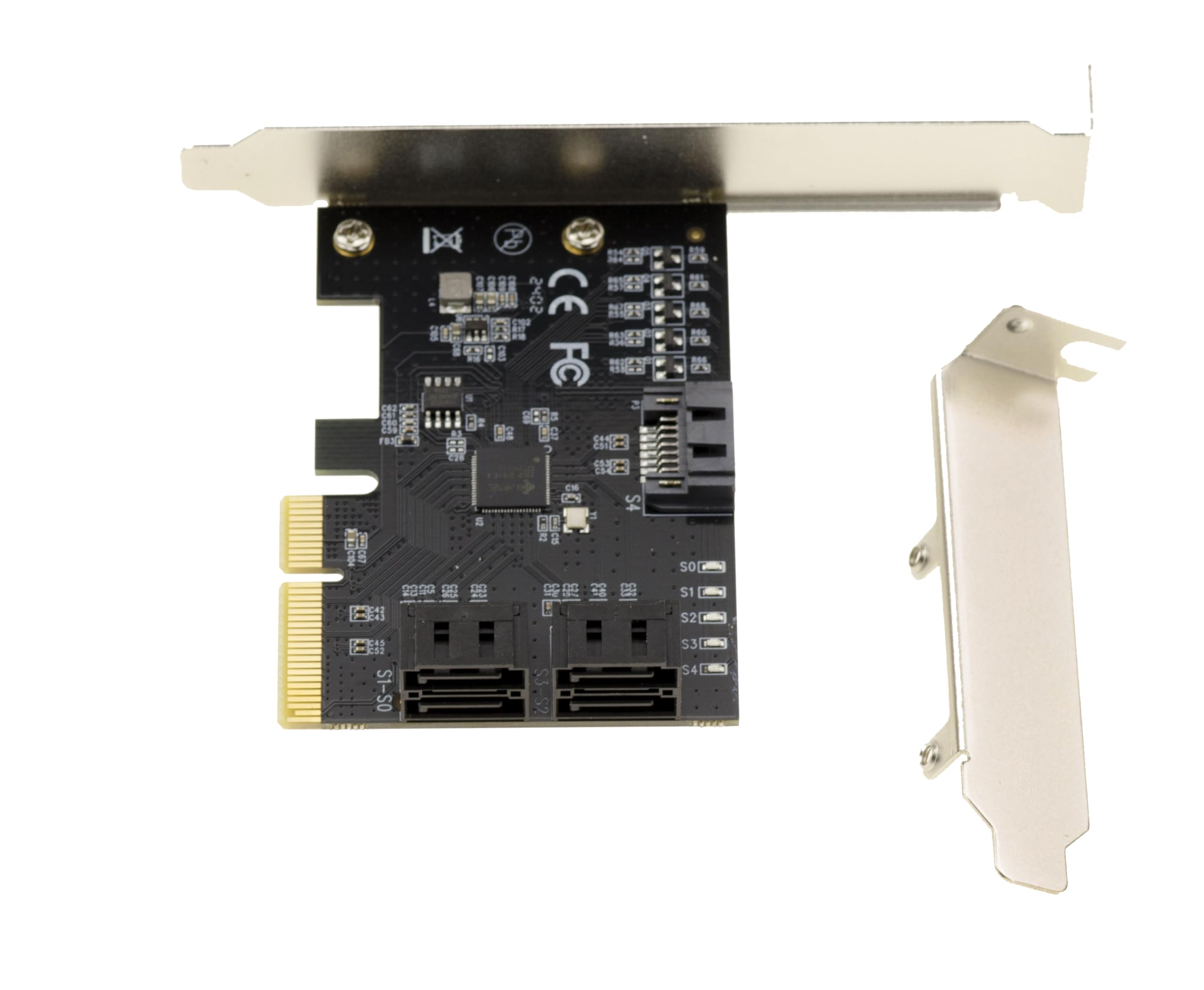 KALEA-INFORMATIQUE Tarjeta controladora PCIe 3.0 x4 con 5 Puertos para Discos Duros SATA 3.0 6G CHIPSET JMB585