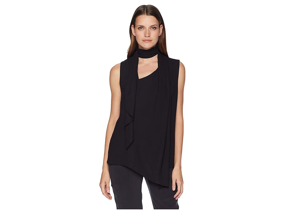 

Anne Klein Scarf Top (Black) Women's Clothing