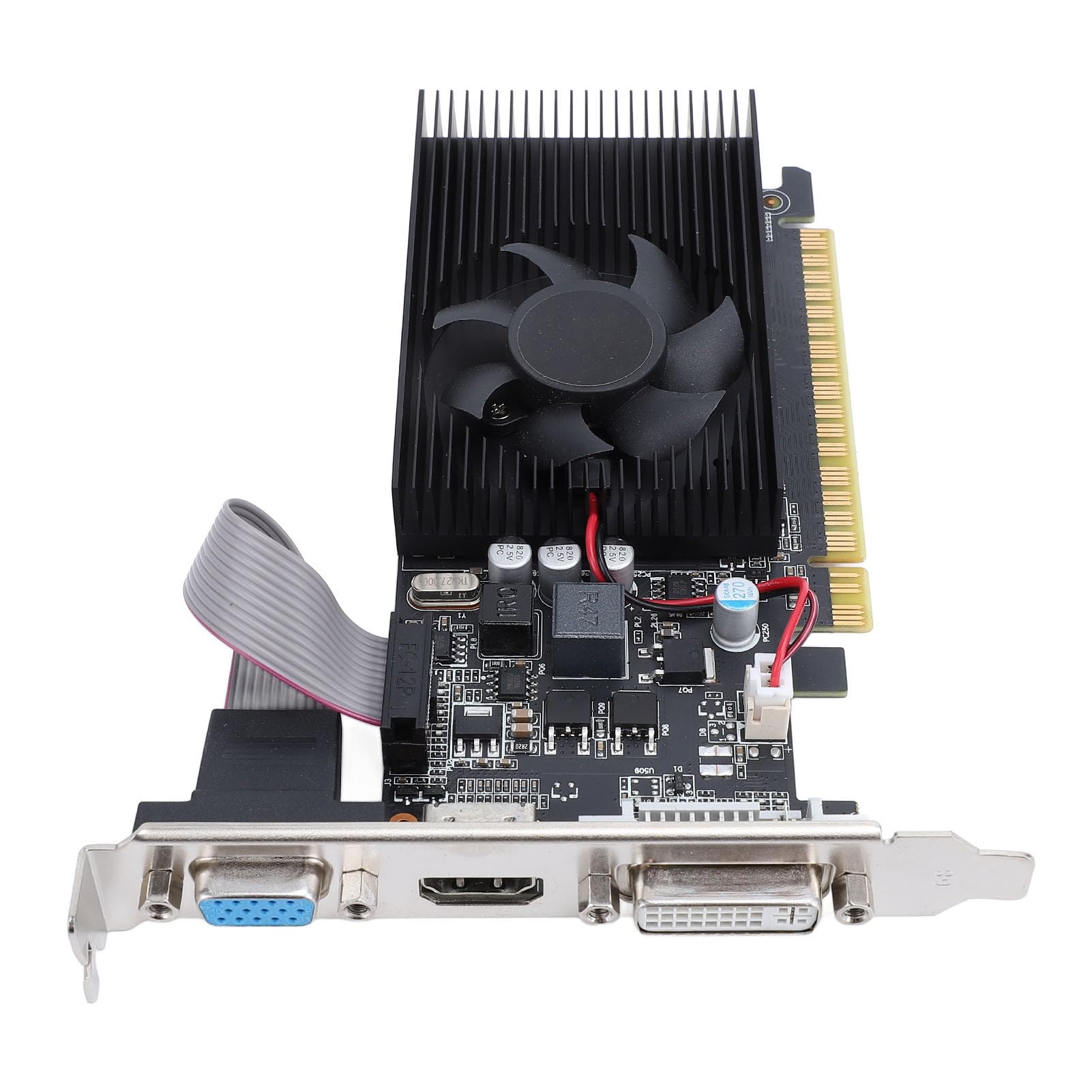 VBESTLIFE GT 730 2GB DDR3 64 Bit Low Profile Grafikkarte, PCIe 2.0 X16 Gaming -Grafikkarte, Desktop -Computergrafikkarte mit HDMI -DVI -VGA -Anschlüssen