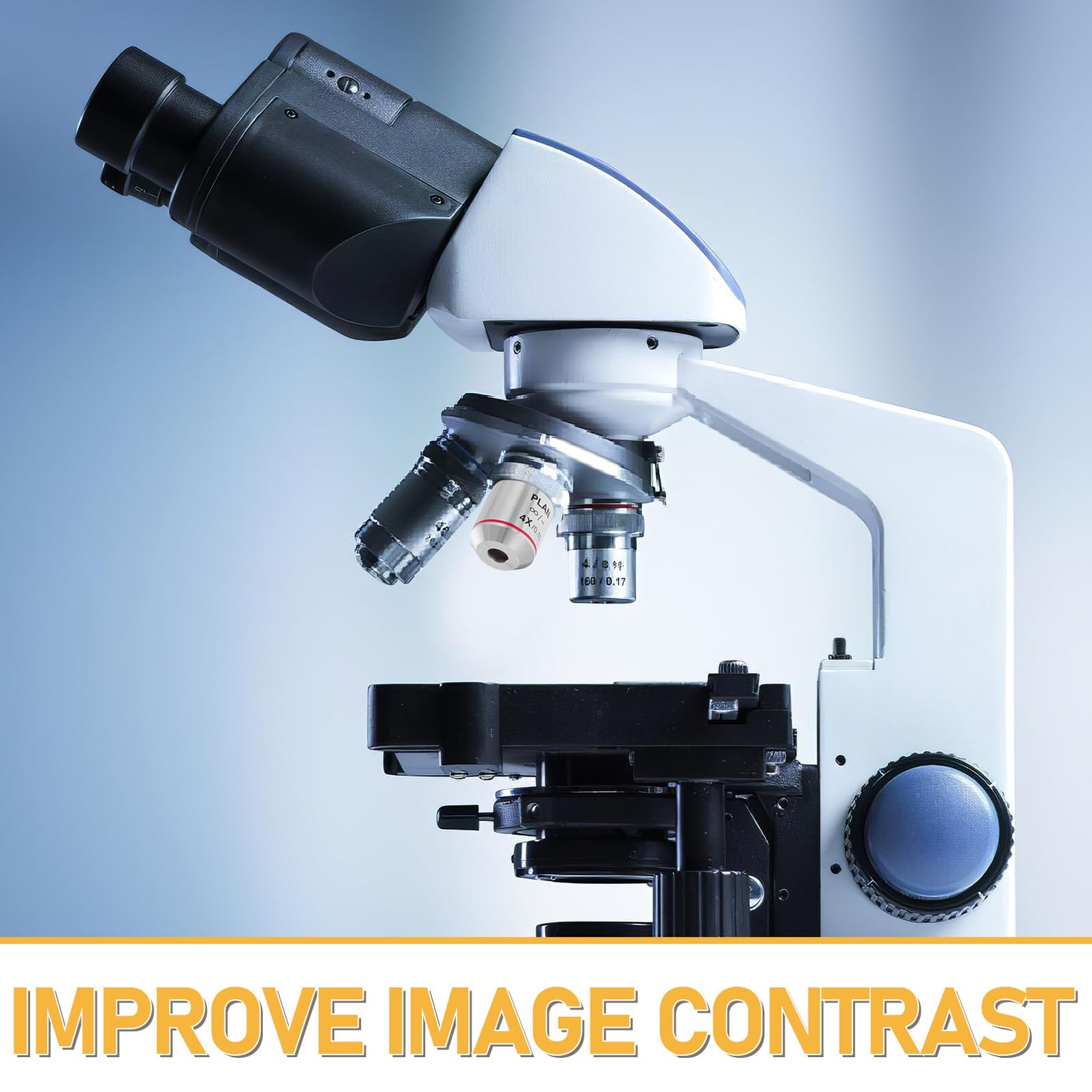 Angoily Objectif Plan pour Microscope Professionnel Lentille de Remplacement Haute Résolution pour Analyse Images Laboratoire sans Distorsion