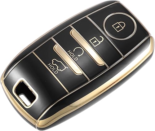 ACROPIX Funda de TPU para llavero remoto de coche, 4 botones, protector completo para Kia Niro para Kia Sorento - Paquete de 1 negro