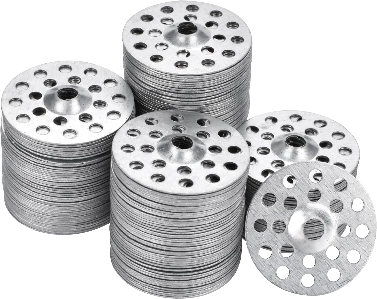 AccEncyc 1 Inch Plaster Washers 200 Pcs Plaster Buttons Metal Washers for Screws Plaster Repair Rings Profile Washer for Wall Ceiling Drywall Repair