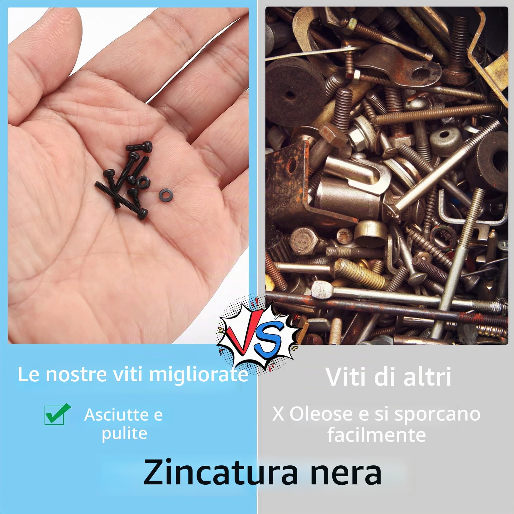 660 Pezzi M2 Viti e Bulloni e Dadi Set, Set di Viti a Esagono Incassato e Bulloni e Dadi e Rondelle Kit, Viti a Testa a Esagonale Bussola, Vite e Rondelle a Testa Brugola, Nere