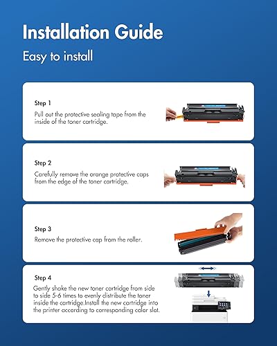 Miniatura 5 de Paquete de 4 cartuchos de tóner 206X High Yeild, repuesto para cartuchos de tóner 206A 206X, paquete de 4 unidades HP compatibles con HP Color