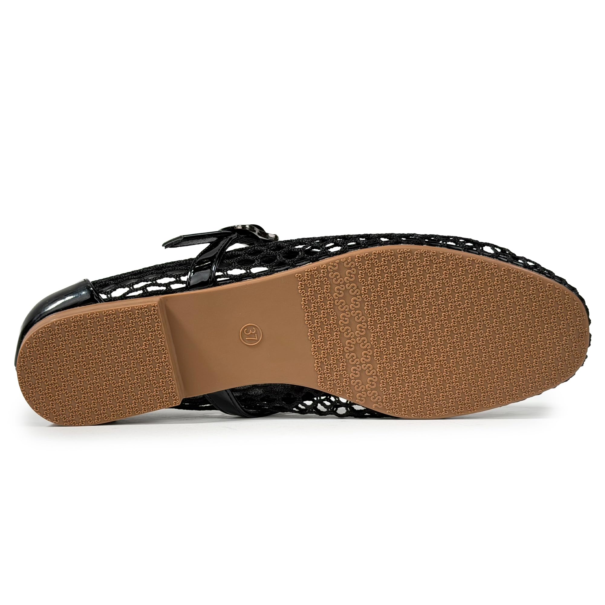 Ballerine Donna Estive Mary Jane in Rete Scarpe Basse Eleganti con Cinturino e Fibbia Punta Chiusa Ballerine Traforate Traspiranti per Ufficio Cerimonia e Casual