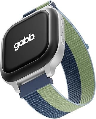 Gabb Watch Authentic Sport Band - Moss Green, Nylon Hook and Loop Smart Watch Band, Replacement Band, Breathable, One Size Fits All, Comfortable, Easy to Use, Stylish, For Boys and Girls