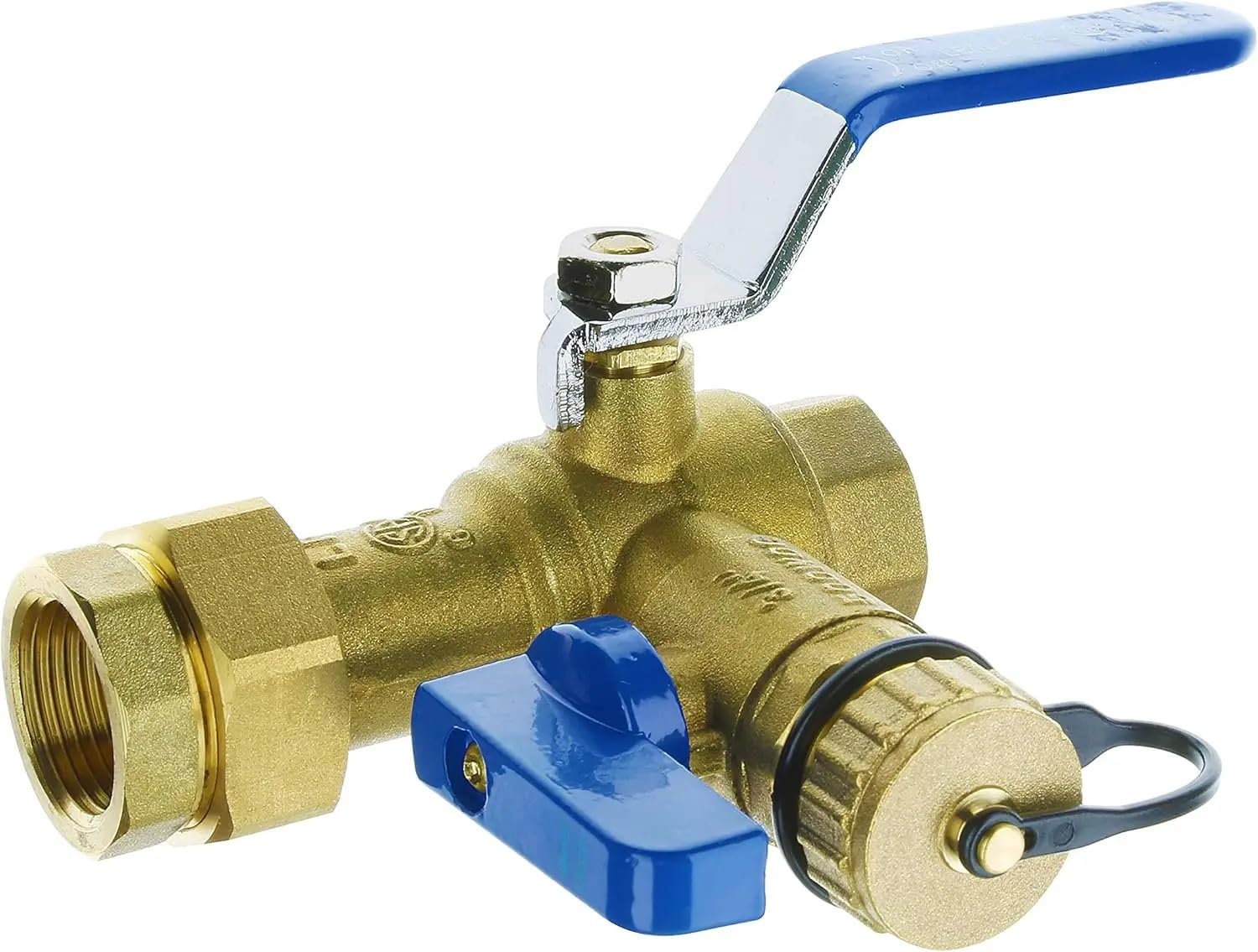 Valvole di sicurezza Kit valvola di servizio per scaldabagno senza serbatoio con valvola di sicurezza IPS da 3/4 di pollice, isolatore in ottone pulito Valvola di Sovrappressione(Blue)