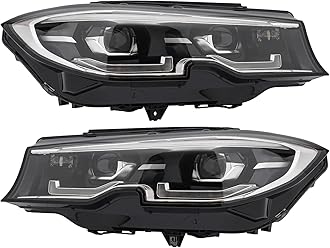 8496159 63118496160 Pair Headlight Compatible With BMW 3 Series 2019 2020 2021 G20 G21 G28 330i 340i LED LH&RH Without AFS (Left and Right)