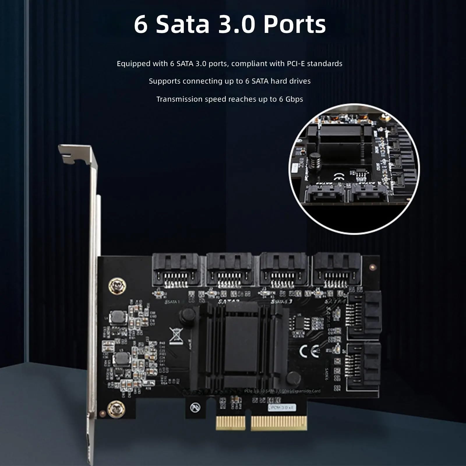 Carte d ' Extension PCIE SATA3.0 à 6 Ports, Stockage, TXB113