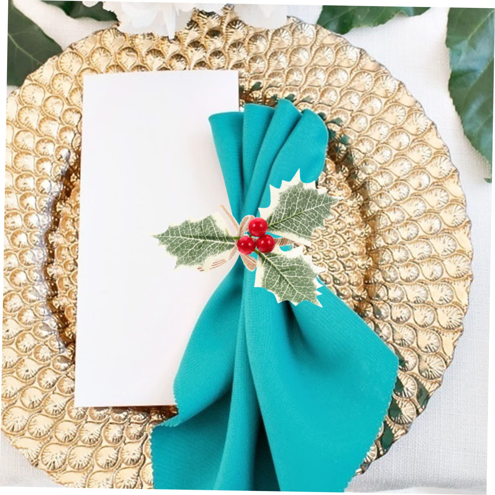 30 Pièces Ronds de Serviette de Noël Rond de Serviette de noël Boucles de Serviette de Repas de Noel Goodies Noel décor Porte-Serviettes de fête Anneau à Serviette Alipis