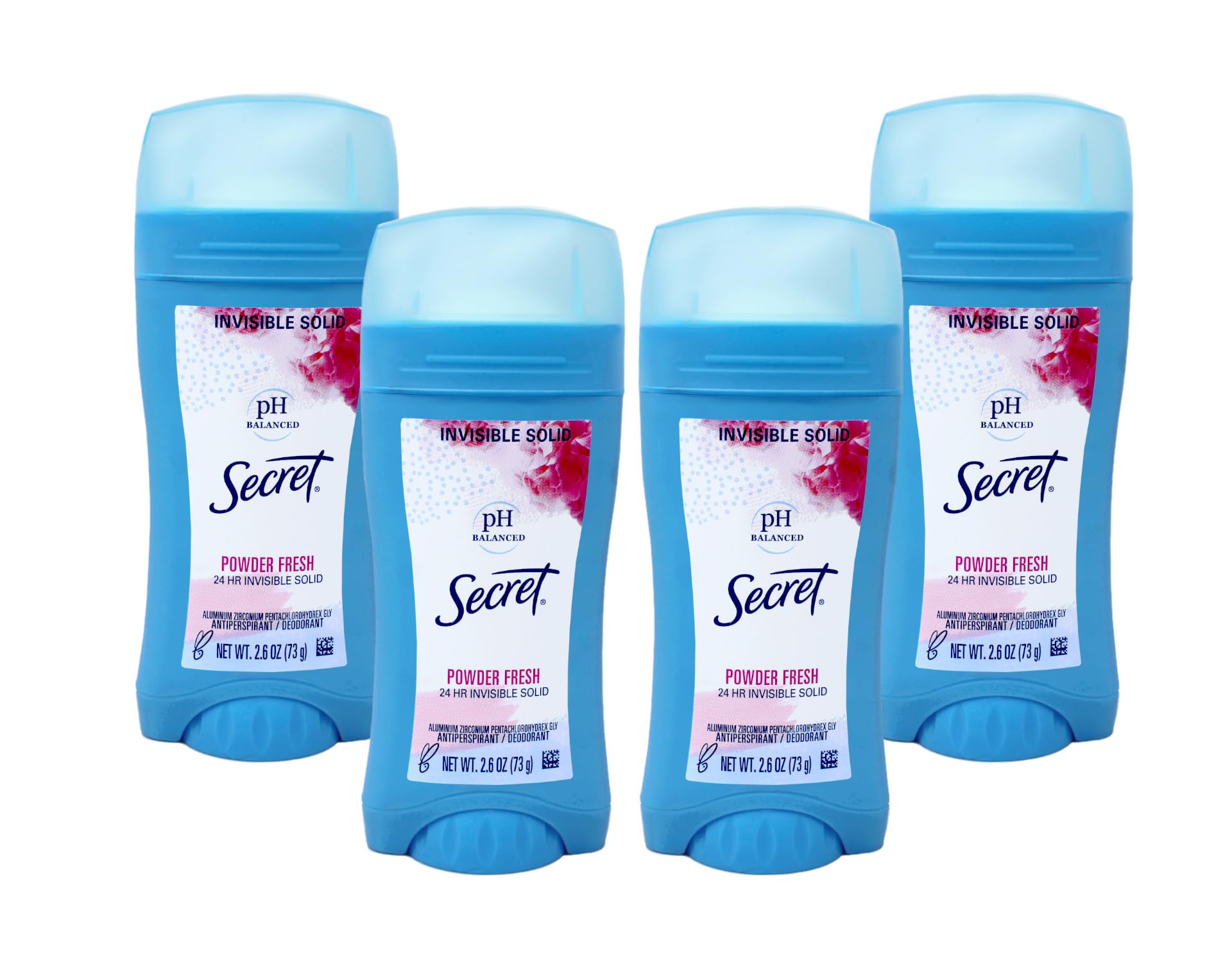 Secret Anti-Perspirant Deodorant, Invisible Solid, Powder Fresh 2.60 Ounce (Value Pack of 4)