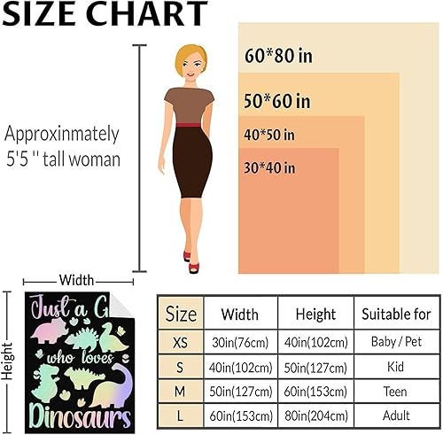 Miniatura 9 de Manta de dinosaurio personalizada con nombre, 30 x 40 pulgadas, bonita manta para adultos y niños, mantas de felpa suave arcoíris para sofá y viajes
