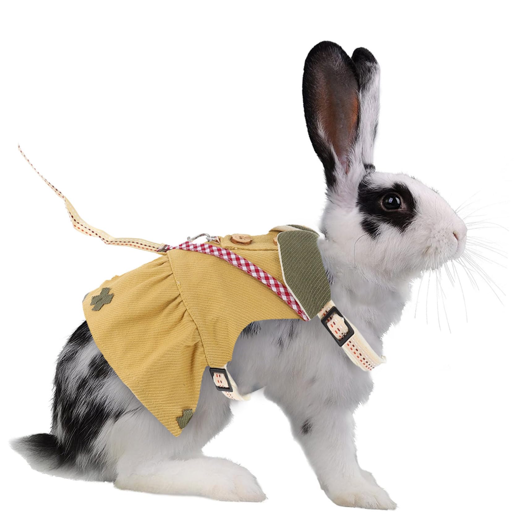 ERINGOGO Rabbit Vest Leash for Small Pets Adjustable Outdoor Walking Harness for Hamsters Bunnies and Guinea Pigs Breathable Suit Coat Design for Daily Walks and Parties