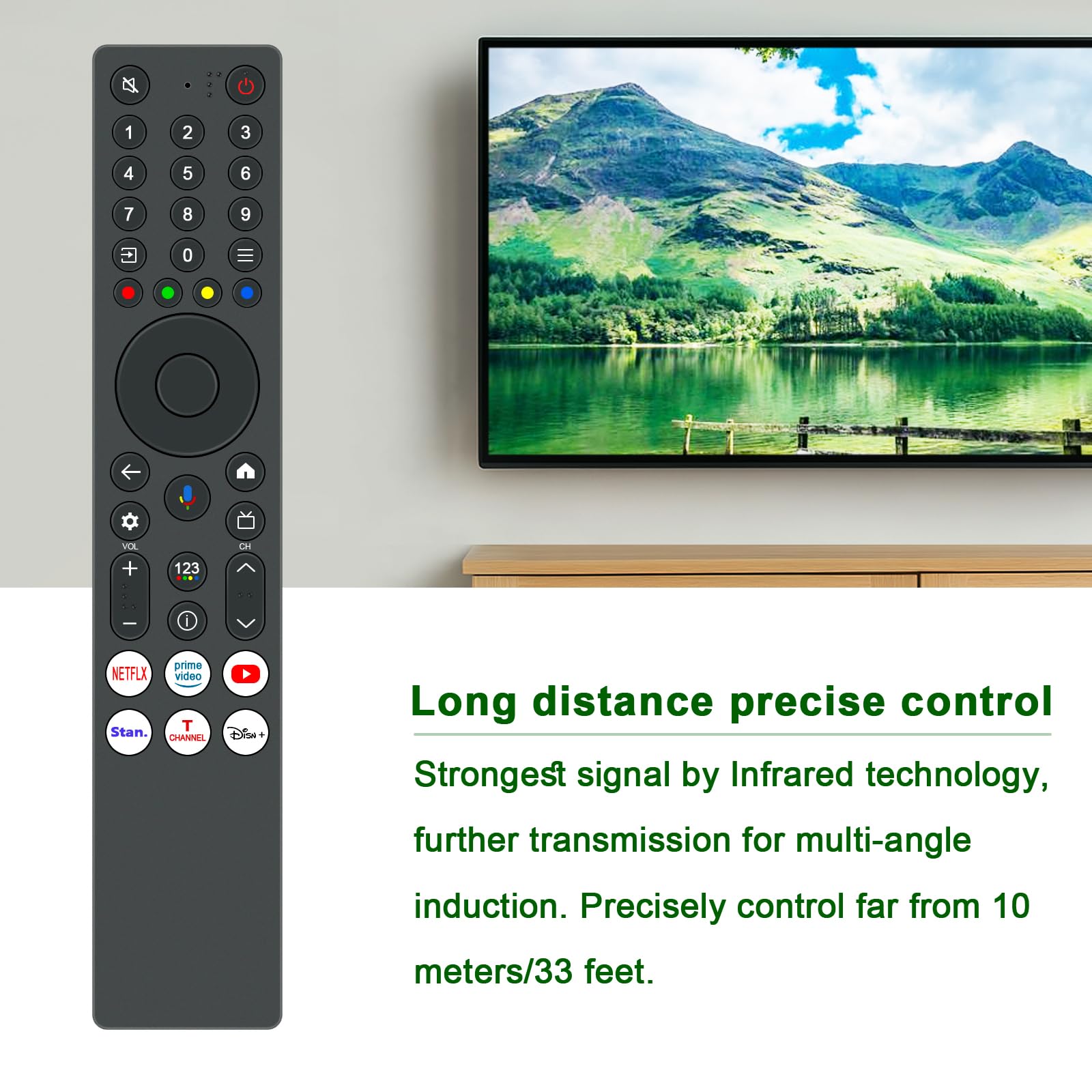 VINABTY Telecomando vocale sostituito Adatto per TCL QLED 4K QD-Mini LED, HDR TV 50C61KS 55C61KS 65C61KS 75C61KS 50Q6C 55Q6C 65Q6C 75Q6C 85Q6C 50Q7C 55Q7C 65Q7C 75Q7C 85Q7C