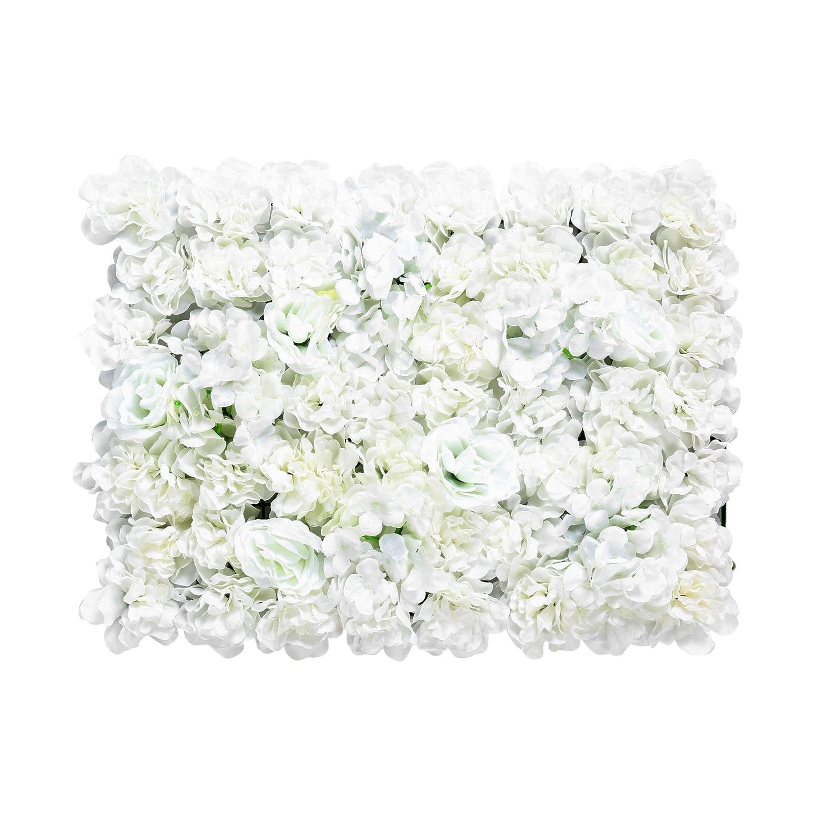 Kunstblumenpaneele 20 Stück 40x60cm Rosenwand Hochzeitsdeko Weiß
