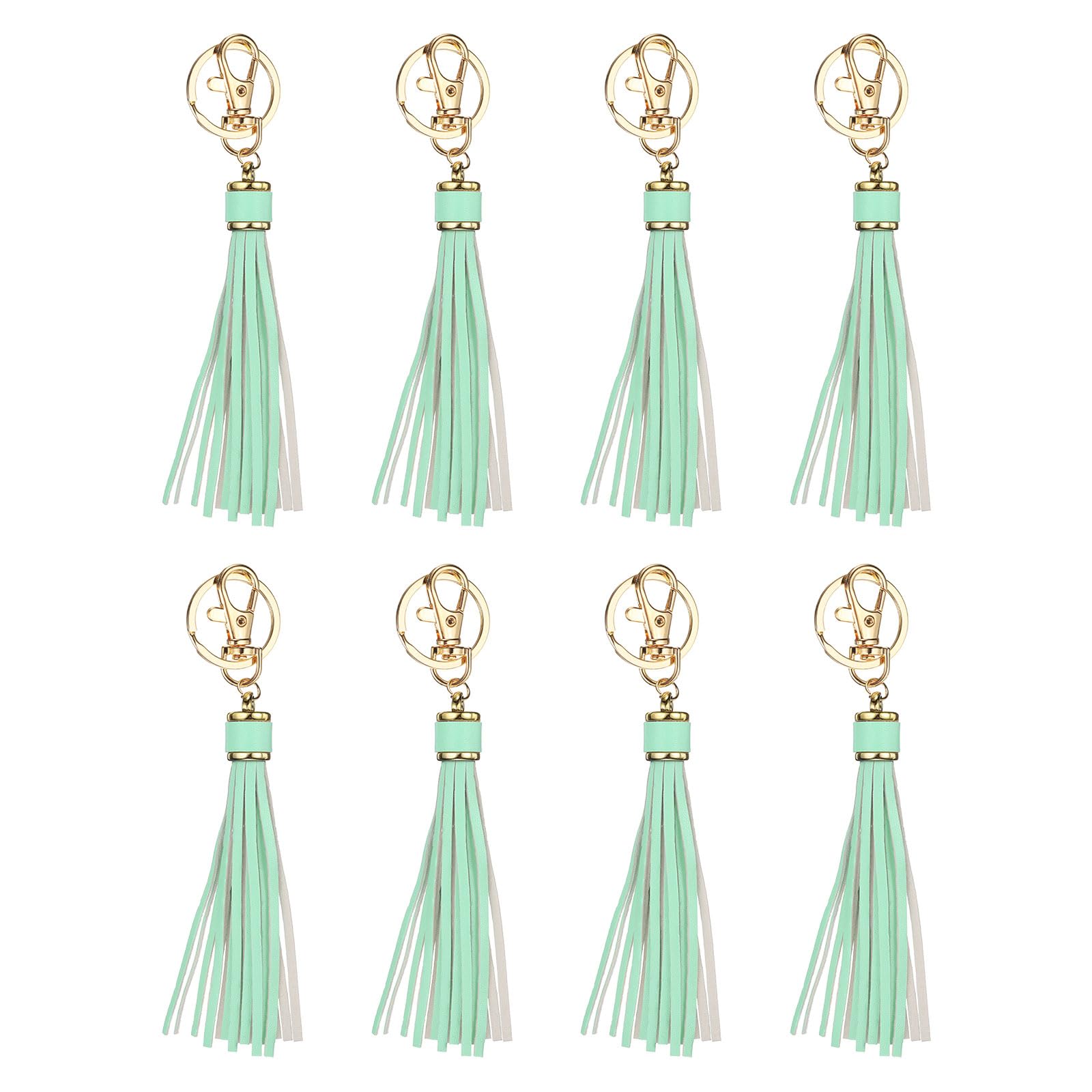 Pompons en cuir synthétique 15,2 cm avec porte-clés haute résistance