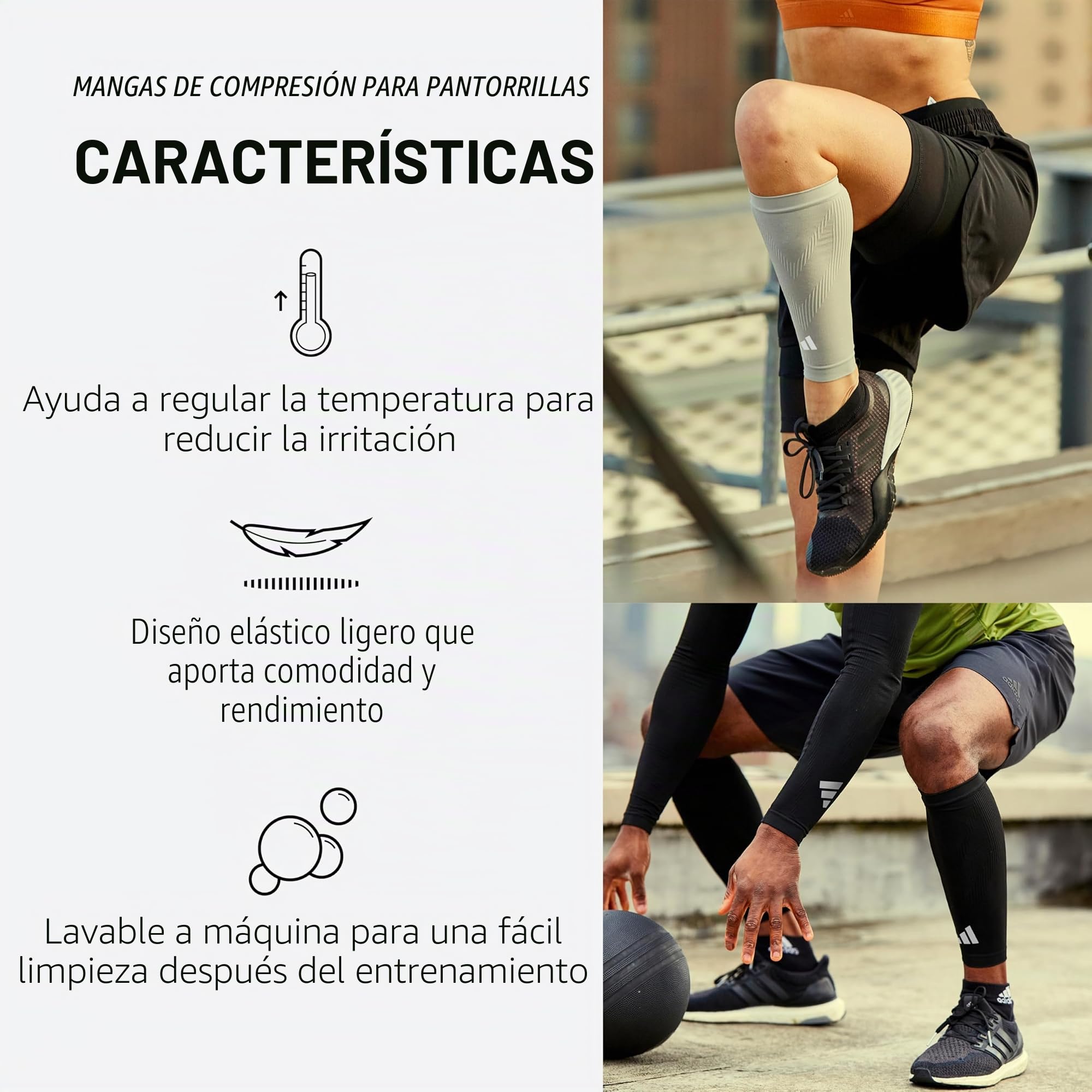 adidas Mangas de compresión para pantorrillas