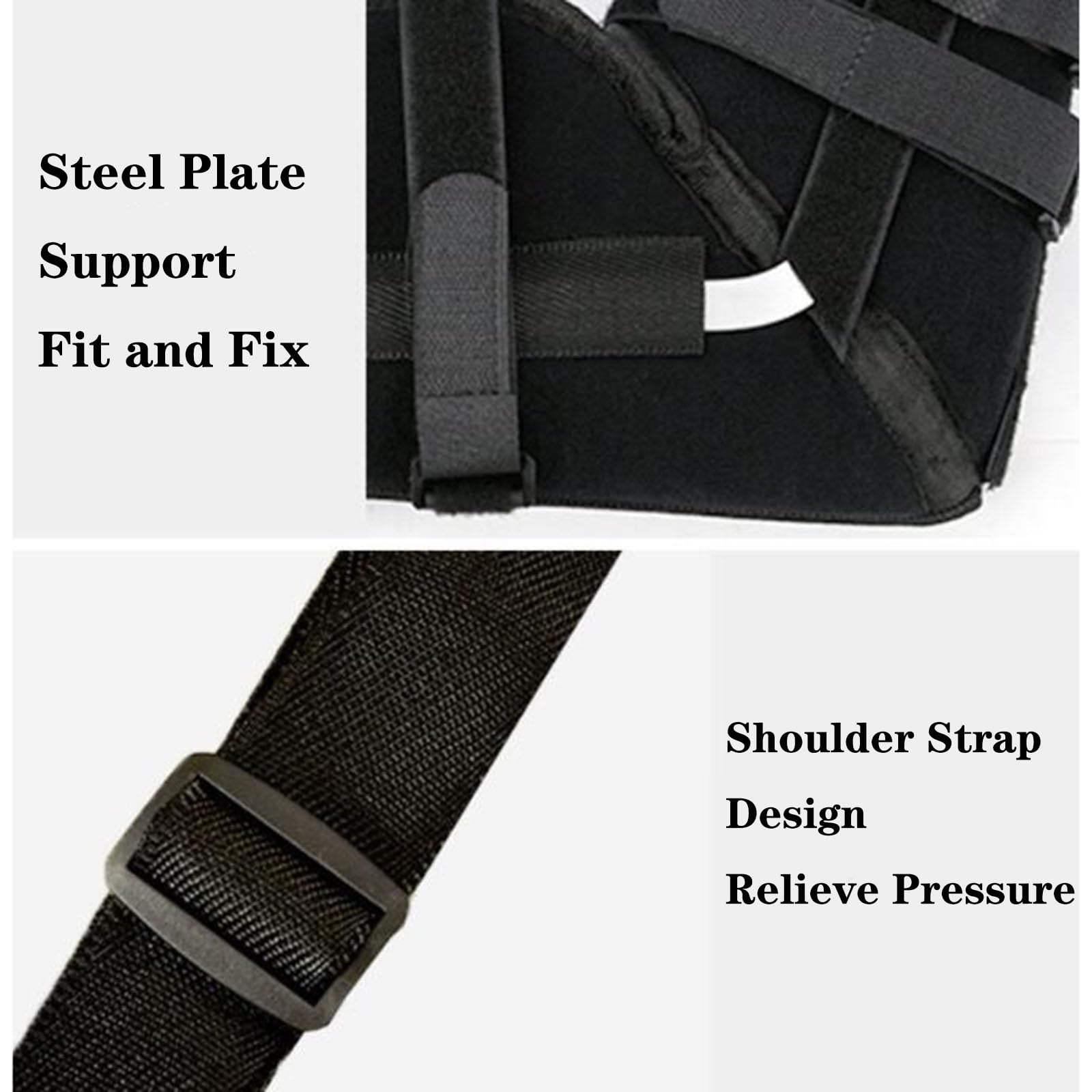 SFKLYU Cabestrillo Brazo para Lesiones Hombro Férula Brazo Largo Posterior Inmovilizador Codo Soporte Antebrazo Derecho Izquierdo Cabestrillo Soporte para Lesiones Hombro, Clavícula y Codo,B,S