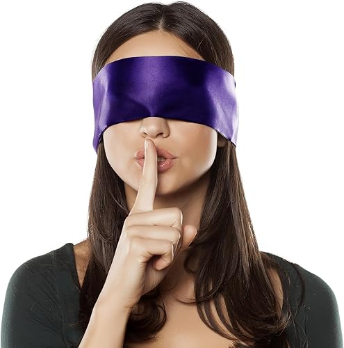FRESHME Antifaz de satén  Máscara de dormir transpirable ajustable suave cubierta de ojos para yoga, meditación, viajes, siesta, noche de sueño,