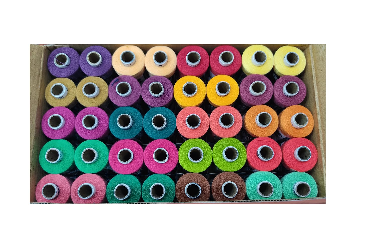 TOREX� 2 PLY 800 Meter Sewing Thread Pack of 40 Spools Multi Color Polyester Sewing Threads Stitching Thread (20 Dark & Light Basic Fast Colour Thread Set L-7)