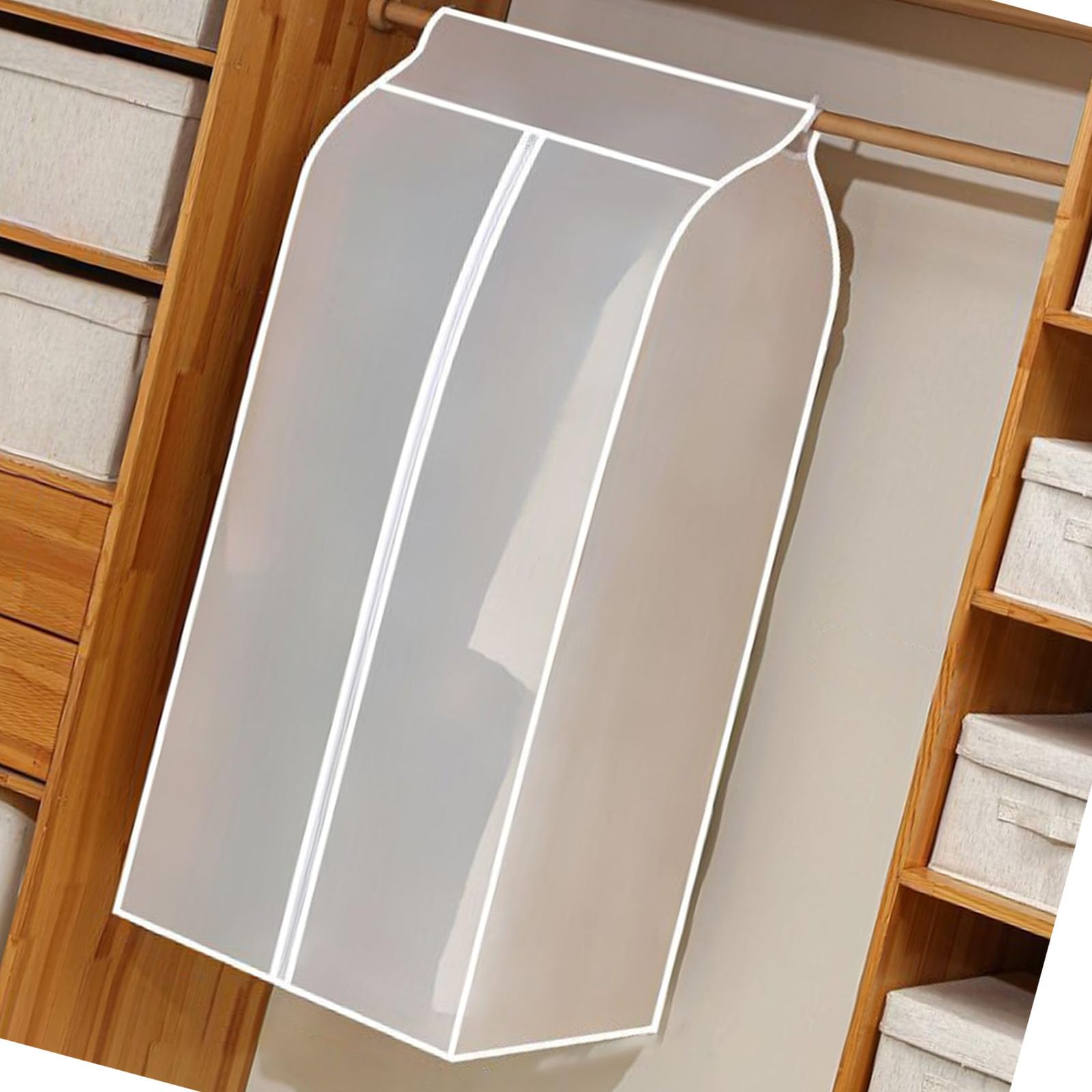 Clear Waterproof Clothes Cover Hanging Garment Bag for Wardrobes Storage PEVA Materials Dustproof Organizers Clear PEVA Dustproof Clothes Cover
