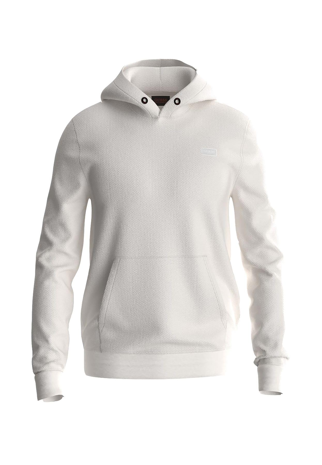 GUESS Sudadera para hombre Art M4RQ10A AKC262, Salt White, S