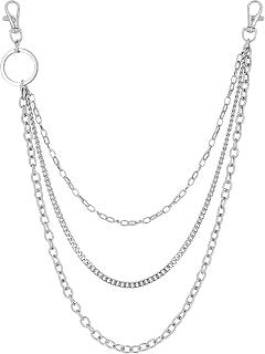 Its 4 You® Punk Jean Pants Chain Stainless Steel Silver – Multi-Layer Silver Wallet Chain for Men, Women & Boys | #109 Price In India