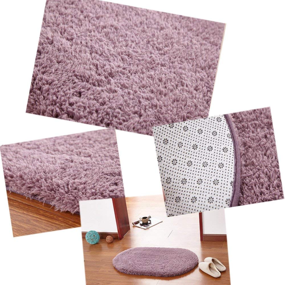 CANDeal [Lot de 2 The Shaggy Moelleux Tapis antidérapant Zone Tapis Moquette Salle à Manger Chambre à Coucher Tapis de Sol, 50x80cm et 80x160cm