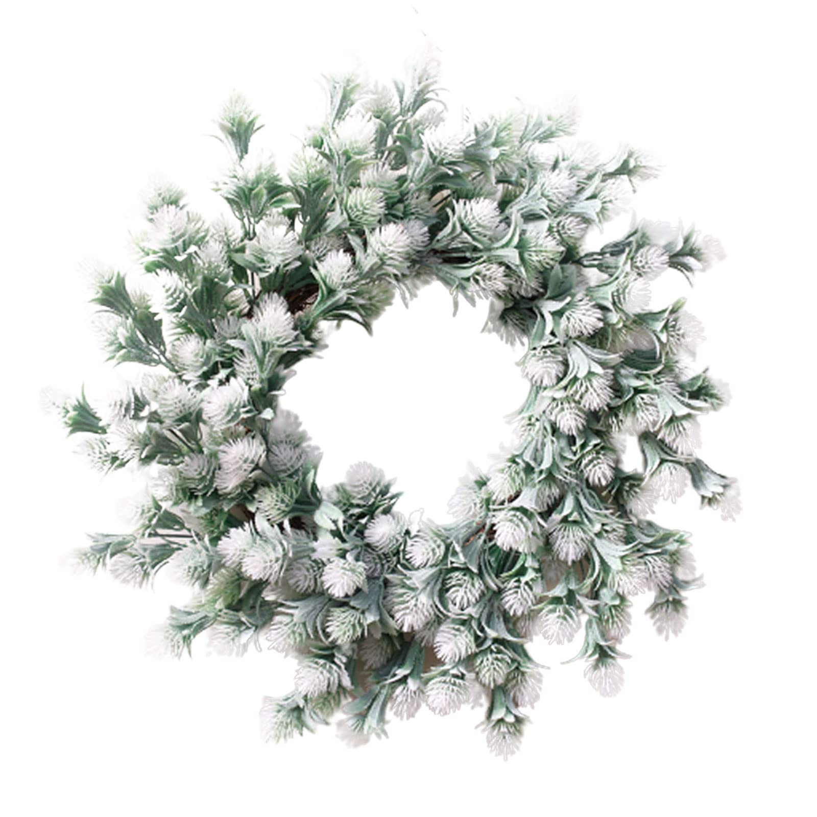 Mcdsaj Lavender 15In Artificial Wreaths, Eucalyptus Wreath Fake Wreath Flowers All Season Home Garden Wedding Festival Decor