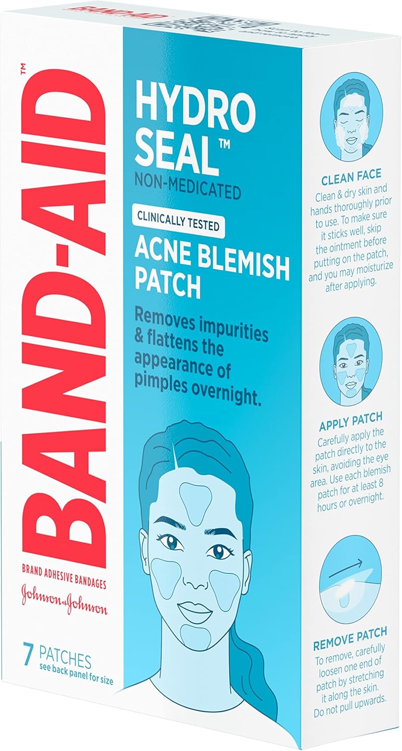 Buy BandAid Brand Hydro Seal Acne Blemish Patches, Clear NonMedicated