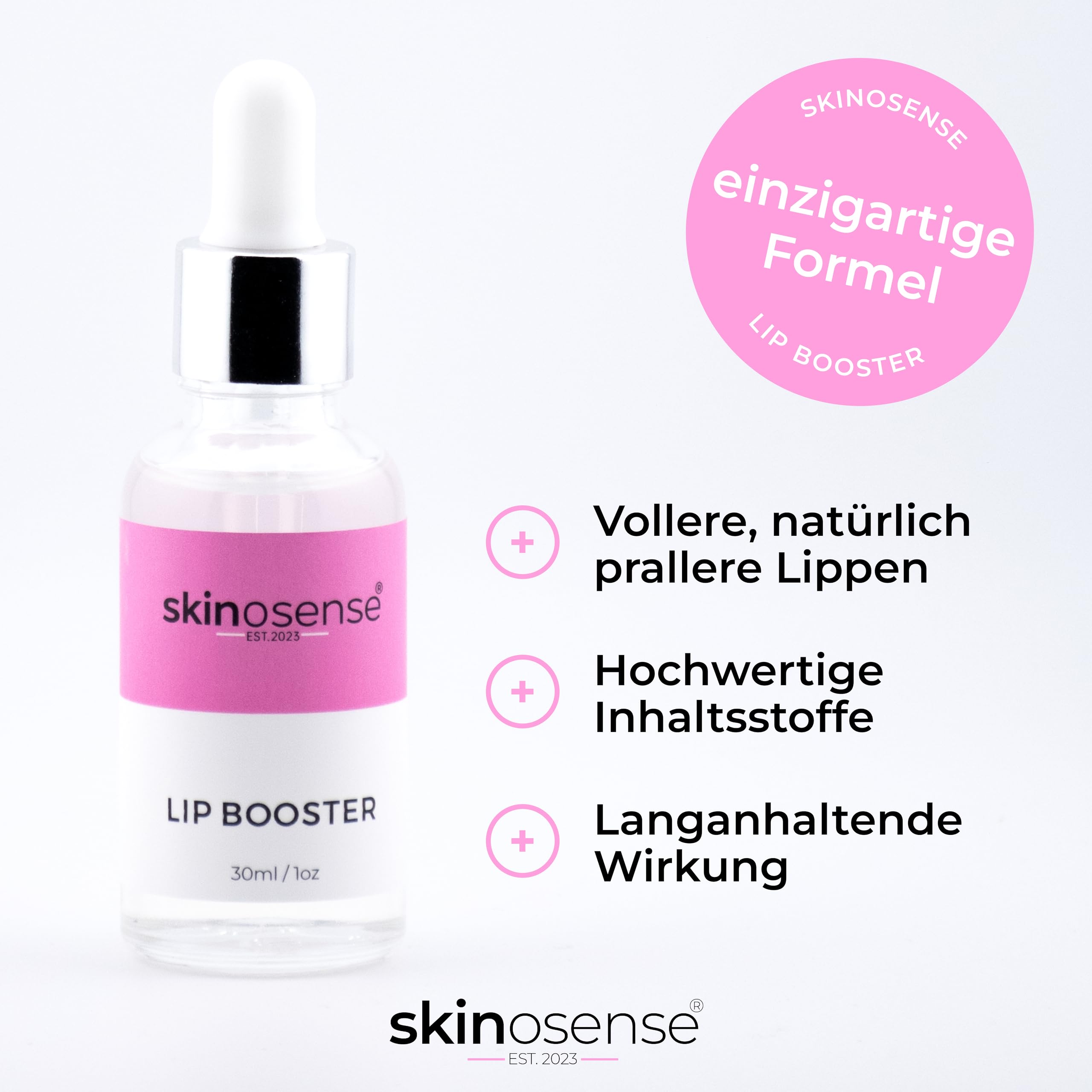 Lip Booster Set – Hydra Derma Roller 3.0 & Serum 30ml | Für sichtbar vollere Lippen – Vegan & Tierversuchsfrei