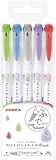 Zebra Highlighter Mildliner Brush Noble Color 5 Colors Set, WFT8-5C-NC