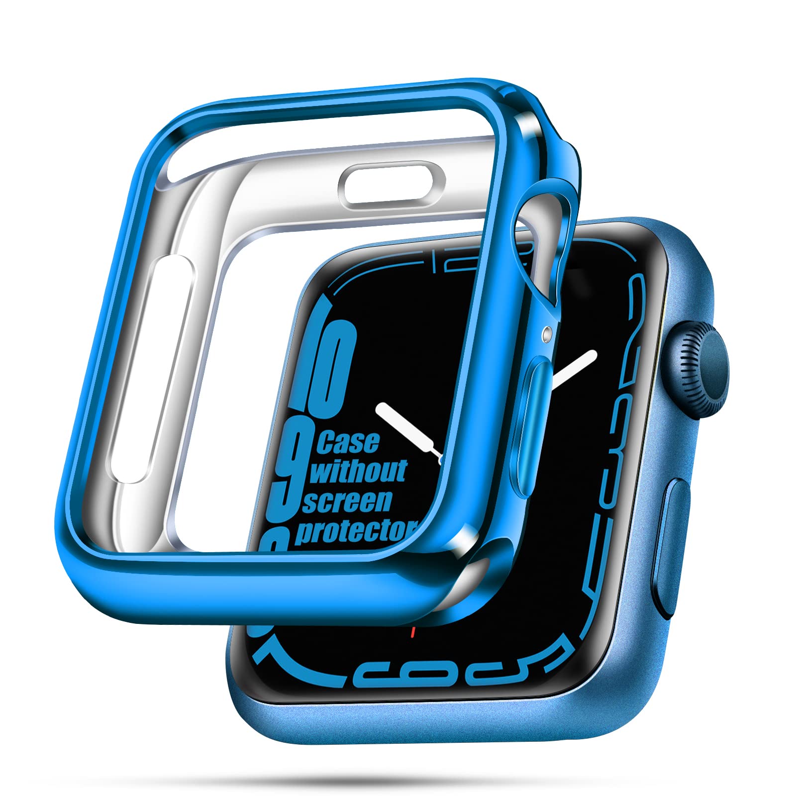 top4cus 40mm Case Soft Flexible Lightweight Anti-Scratch Overall Protective 40mm Iwatch Waterproof Cover Case Shiny Workout Shockproof Bumper Compatible with Apple Watch Series 6/SE/5/4 - Gold — view 10